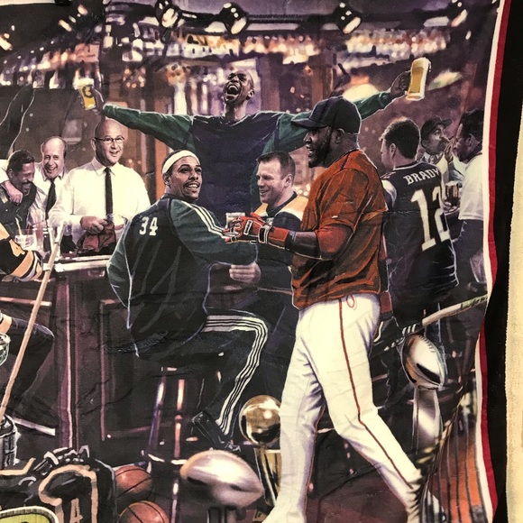 Sherpa Boston Bar Throw Blanket - Picture 3 of 6